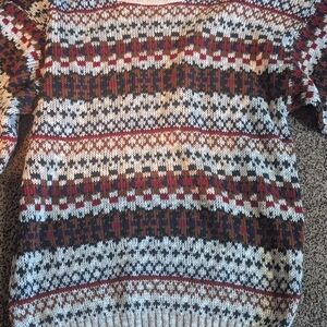 Multicolor Patterned Mens Sweater
